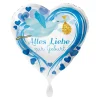 NEU Folienballon Blau - Alles Liebe zur Geburt - ca. 45cm Durchmesser