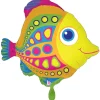 NEU Folienballon Bunter Fisch, 55x49cm