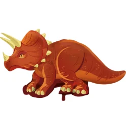 NEU Folienballon Dino Triceratops, ca. 109x55cm, braun