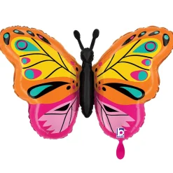 NEU Folienballon Farbenfroher Schmetterling, bunt, 75x46cm