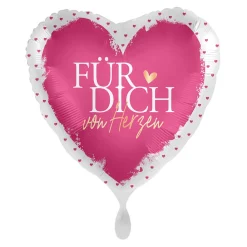 NEU Folienballon - Für Dich von Herzen - ca. 45cm Durchmesser