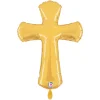 NEU Folienballon Goldenes Kreuz, 74x100cm