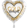 NEU Folienballon - Goldhochzeit - ca. 45cm Durchmesser