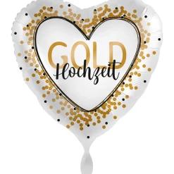 NEU Folienballon - Goldhochzeit - ca. 45cm Durchmesser