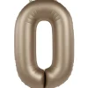 NEU Folienballon Große Zahl 0, Starlight-Gold, ca. 86cm, Zahlenballon