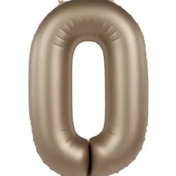 NEU Folienballon Große Zahl 0, Starlight-Gold, ca. 86cm, Zahlenballon