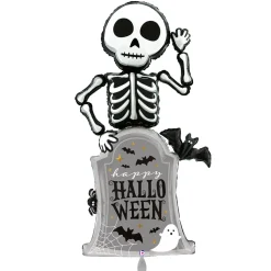 NEU Folienballon Halloween Special Delivery Skelett, 85x169cm