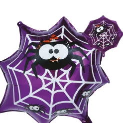 NEU Folienballon Halloween, Spinnennetz mit Spinne, ca. 60cm