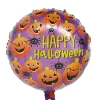 NEU Folienballon Happy Halloween, lila mit Kürbissen, ca. 50cm