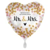 NEU Folienballon - Hochzeit Herzlichen Glückwunsch - ca. 45cm Durchmesser
