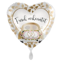NEU Folienballon Hochzeitsauto - Frisch verheiratet - ca. 45cm Durchmesser