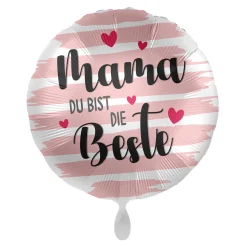 NEU Folienballon - Mama du bist die Beste - ca. 45cm Durchmesser