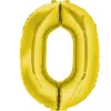 NEU Folienballon Medium Zahl 0, gold, ca. 66cm hoch