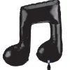 NEU Folienballon Musik-Note, schwarz, 66x68cm