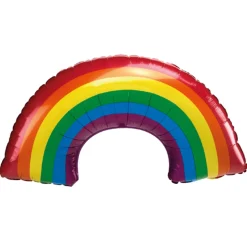 NEU Folienballon Regenbogen, ca. 84x49cm, bunt