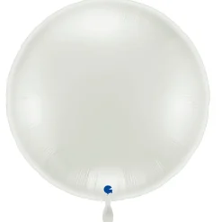 NEU Folienballon Riesen-Ballon XXL, rund, ca. 75x75cm, unifarben, weiß