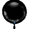 NEU Folienballon rund, ca. 38cm, unifarben, schwarz