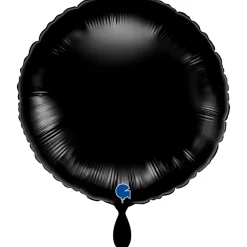 NEU Folienballon rund, ca. 38cm, unifarben, schwarz