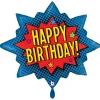 NEU Folienballon Superhero Happy Birthday Burst, 75x62cm
