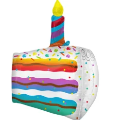 NEU Folienballon SuperShape Kuchenstück, ca. 48 cm x 63 cm