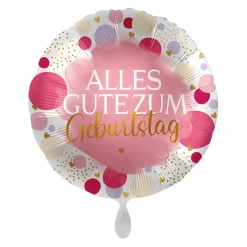 NEU Folienballon Sweet Pink - Alles Gute zum Geburtstag - ca. 45cm Durchmesser