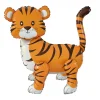 NEU Folienballon Tiger, ca. 58x56cm, orange-braun