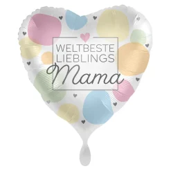 NEU Folienballon - Weltbeste Lieblingsmama - ca. 45cm Durchmesser