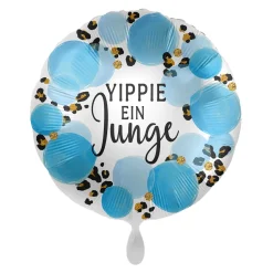 NEU Folienballon - Yippie, ein Junge - ca. 45cm Durchmesser