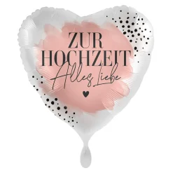 NEU Folienballon - Zur Hochzeit alles Liebe - ca. 45cm Durchmesser