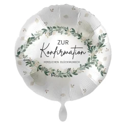 NEU Folienballon - Zur Konfirmation Herzlichen Glückwunsch - ca. 45cm Durchmesser