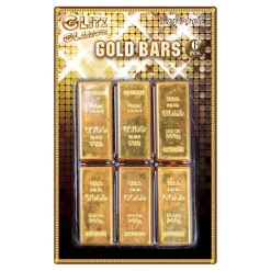 NEU Goldbarren Attrappe, 6 cm, 6 Stück
