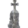 NEU Groß-Deko Grabstein mit Kreuz und Schädeln, 106 cm