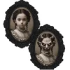NEU Gruseliges Teufelin-Halloween-Bild mit Holografie-Effekt, ca. 35x48cm