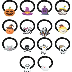 NEU Haargummis Halloween-Motive, 14 Stück