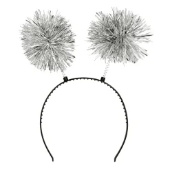 NEU Haarreif mit silbernen Pompons