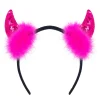 NEU Haarreif Teufelshörner mit Pailletten, pink