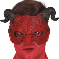 NEU Halbmaske Teufel mit Hörnern, aus Schaumstoff