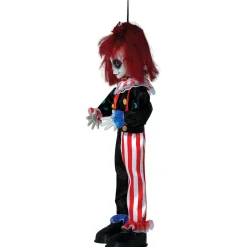 NEU Halloween-Deko-Figur Horrorclown Mädchen, mit Aufhänger, 45cm