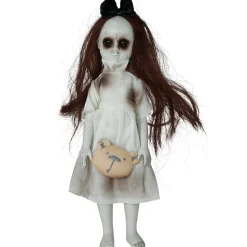 NEU Halloween-Deko-Figur Mädchen mit Teddy, 30cm