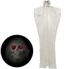 NEU Halloween-Deko-Figur Sensenmann mit Geräuschsensor, Licht & Sound, Weiß