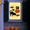 NEU Halloween-Deko Gel-Fenster-Deko Schwarze Katze, ca. 20x25cm