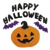 NEU Halloween-Deko Gel-Fenster-Deko Happy Halloween, ca. 20x25cm