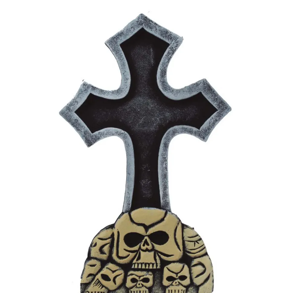 NEU Halloween-Deko Grabstein Kreuz, ca. 60x37cm