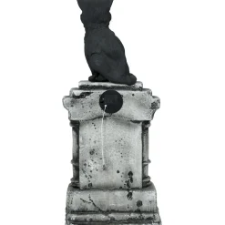 NEU Halloween-Deko Grabstein mit Katze, mit Lichteffekt, 90x40cm