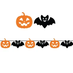 NEU Halloween Girlande Kürbis und Fledermaus, 3m