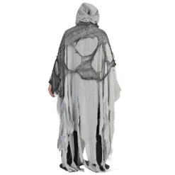 NEU Halloween-Kostüm Umhang Grauer Geist, mit Kapuze, Einheitsgröße