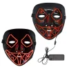 NEU Halloween-Maske Killer-Smile rot, mit LED-Beleuchtung
