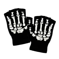 NEU Handschuhe Skelett, fingerlos, Einheitsgröße