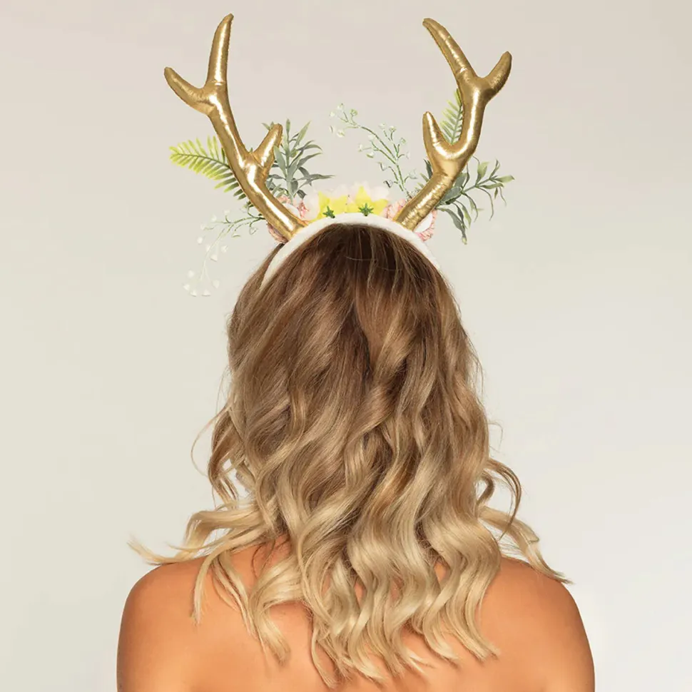 NEU Harreif Märchen Rehkitz, gold, mit floralen Verzierungen