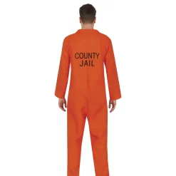 NEU Herren-Kostüm Amerikanischer Häftling / Sträfling, orange, Gr. S